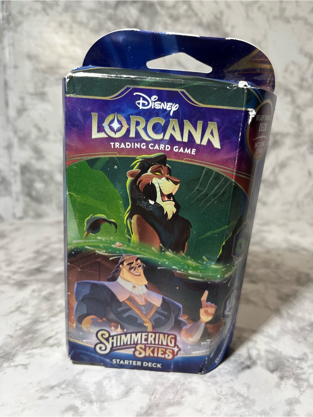 Disney Lorcana Shimmering Skies Starter Deck - Green & Purple Artwork